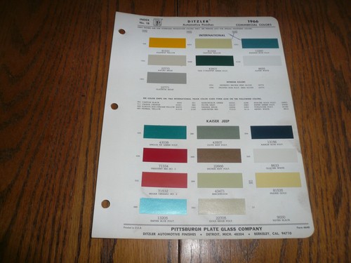 1966 ditzler color paint - 1966,